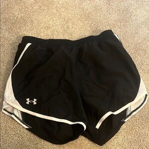 Under Armour Black and White Athletic Shorts